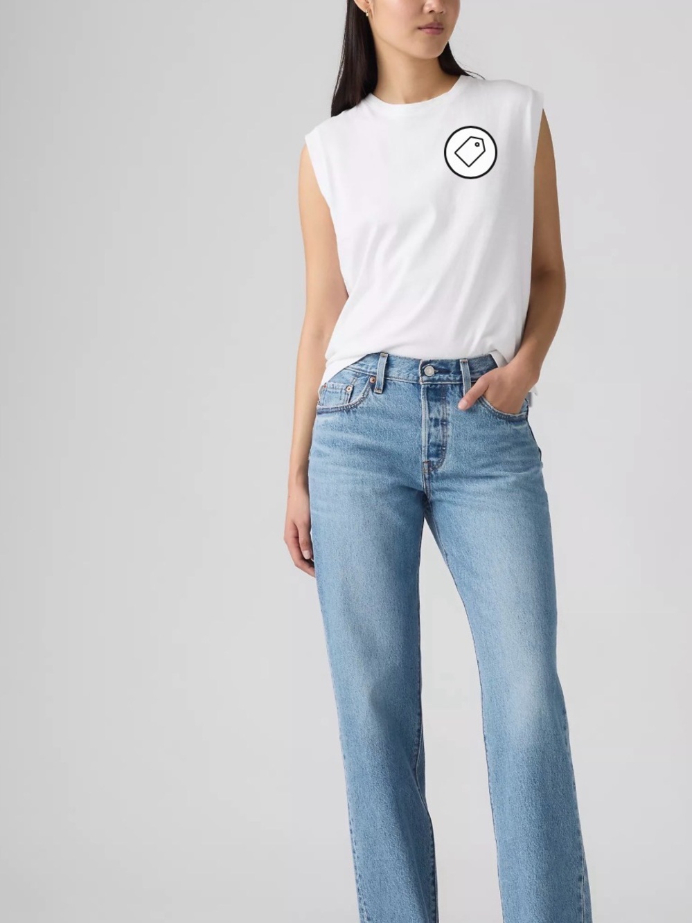501 90’s Women's Straight Jeans - Picture 2 of 3